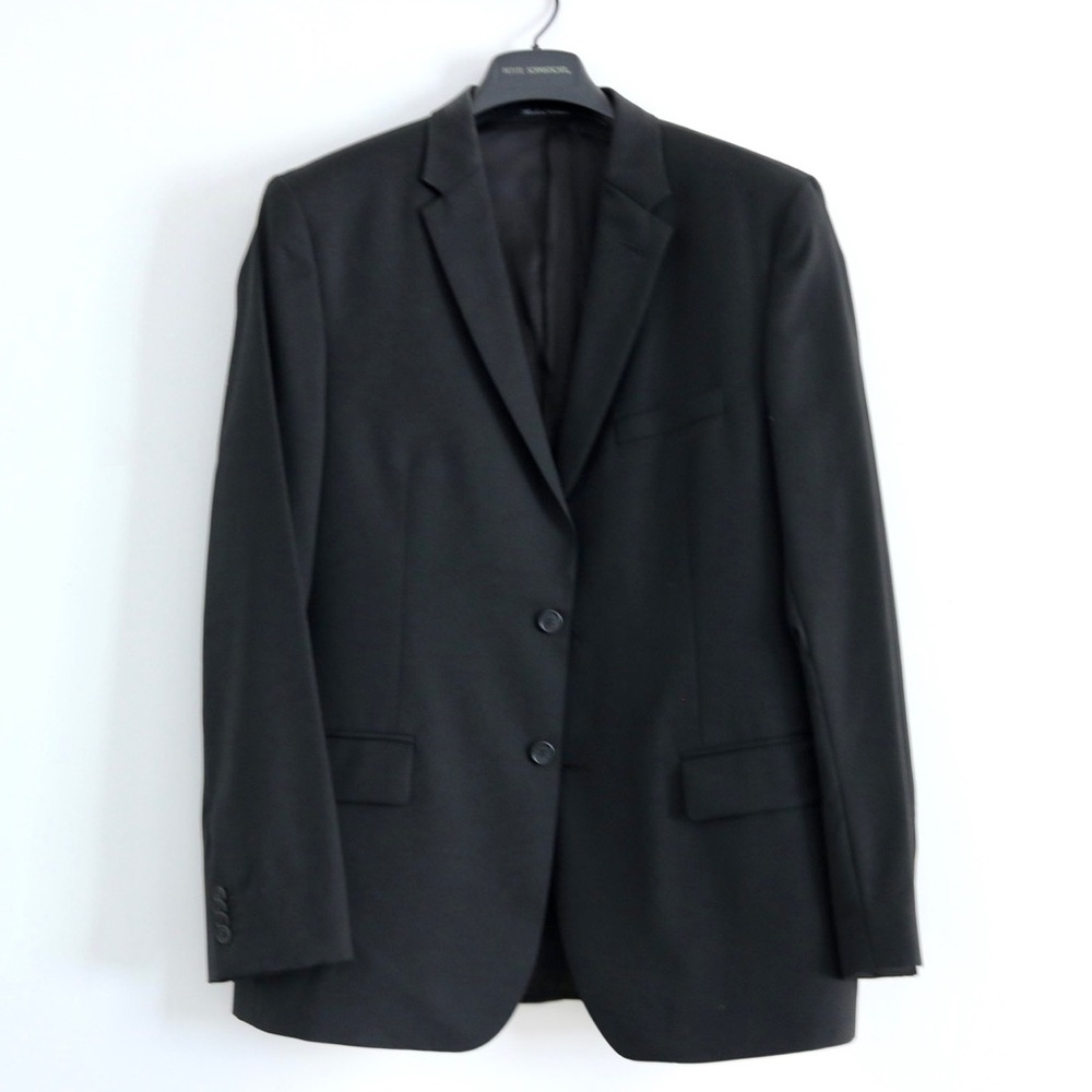 MENS H&M SLIM FIT BLACK SPORT COAT BLAZER 42R